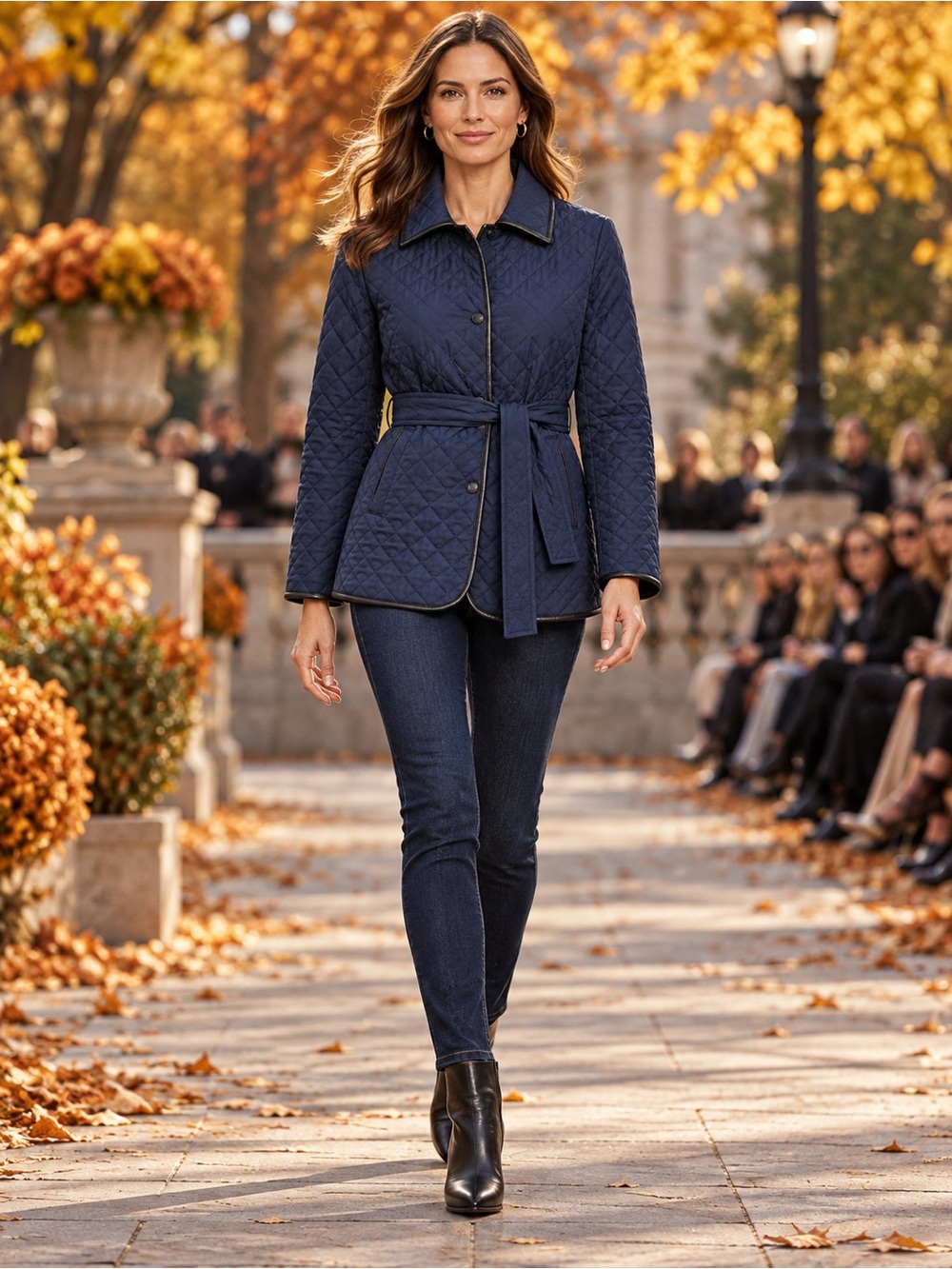 Rag & Bone Kelly Quilted Lightweight Riding Jacket in Dark Navy Size Small